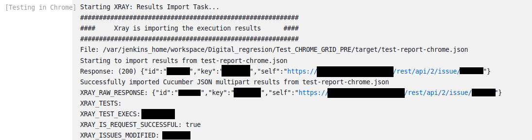 X-RAY Jenkins Execution Info